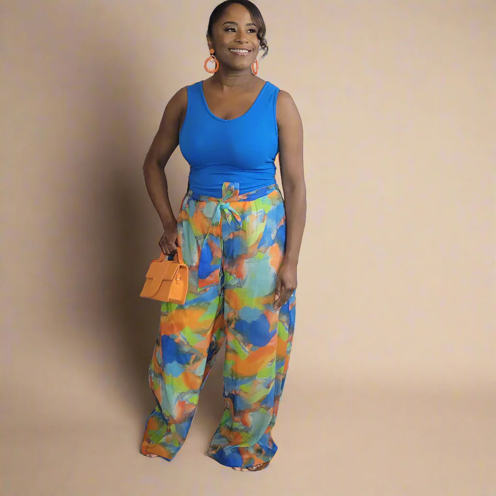 Watercolor Printed Pant