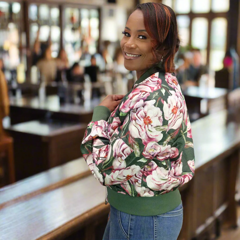 Floral Bomber Jacket