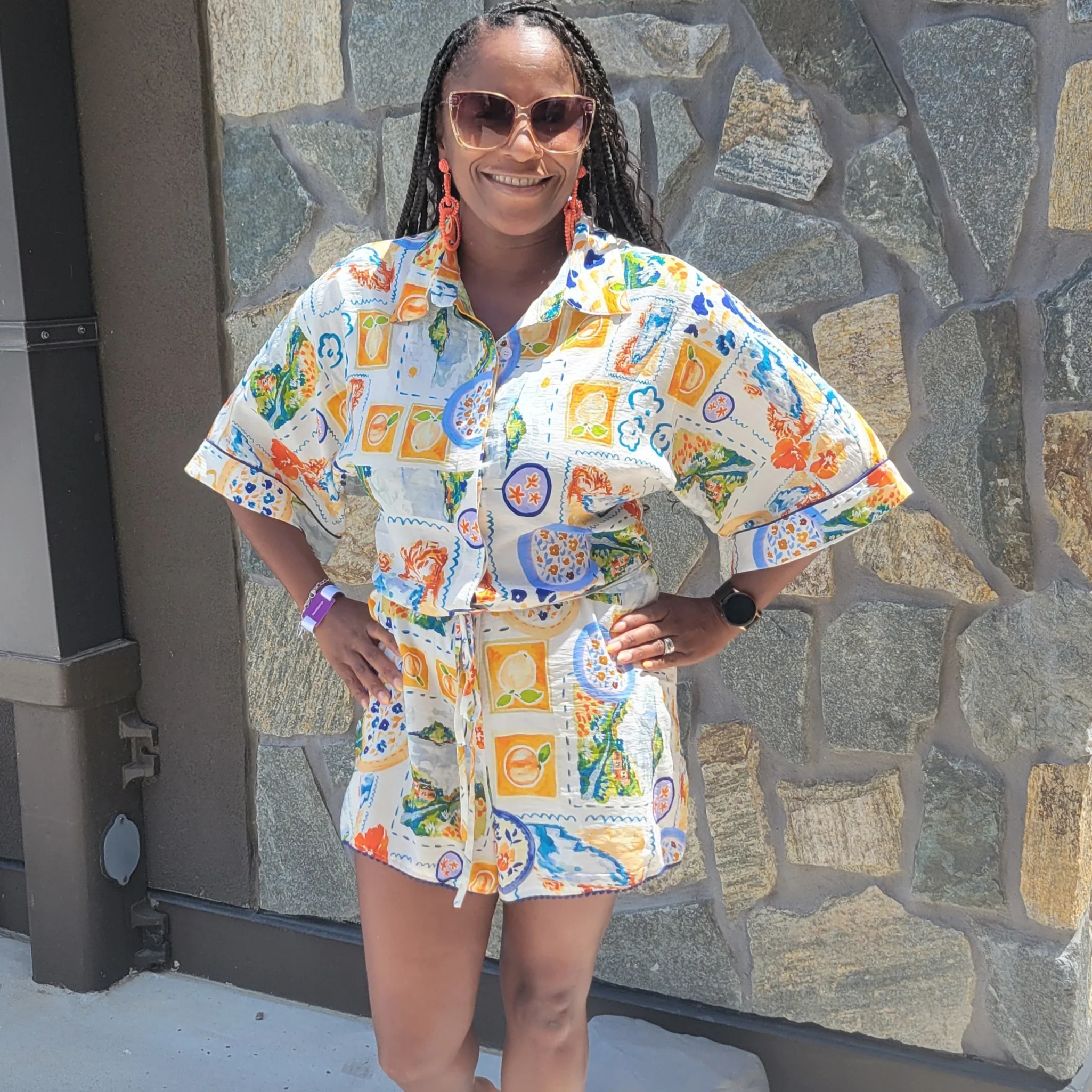 Watercolor Print Romper