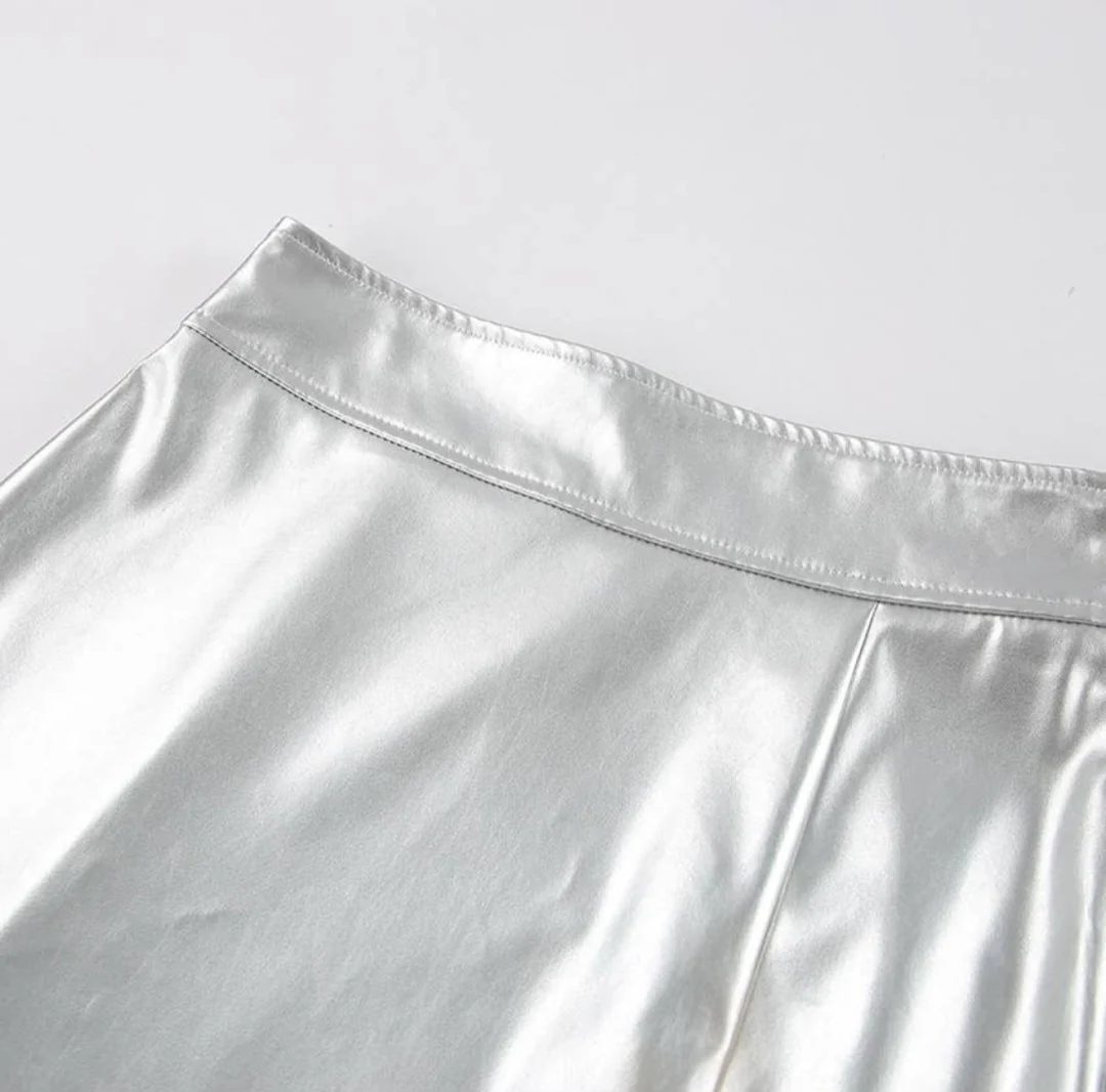 Metallic Midi Skirt