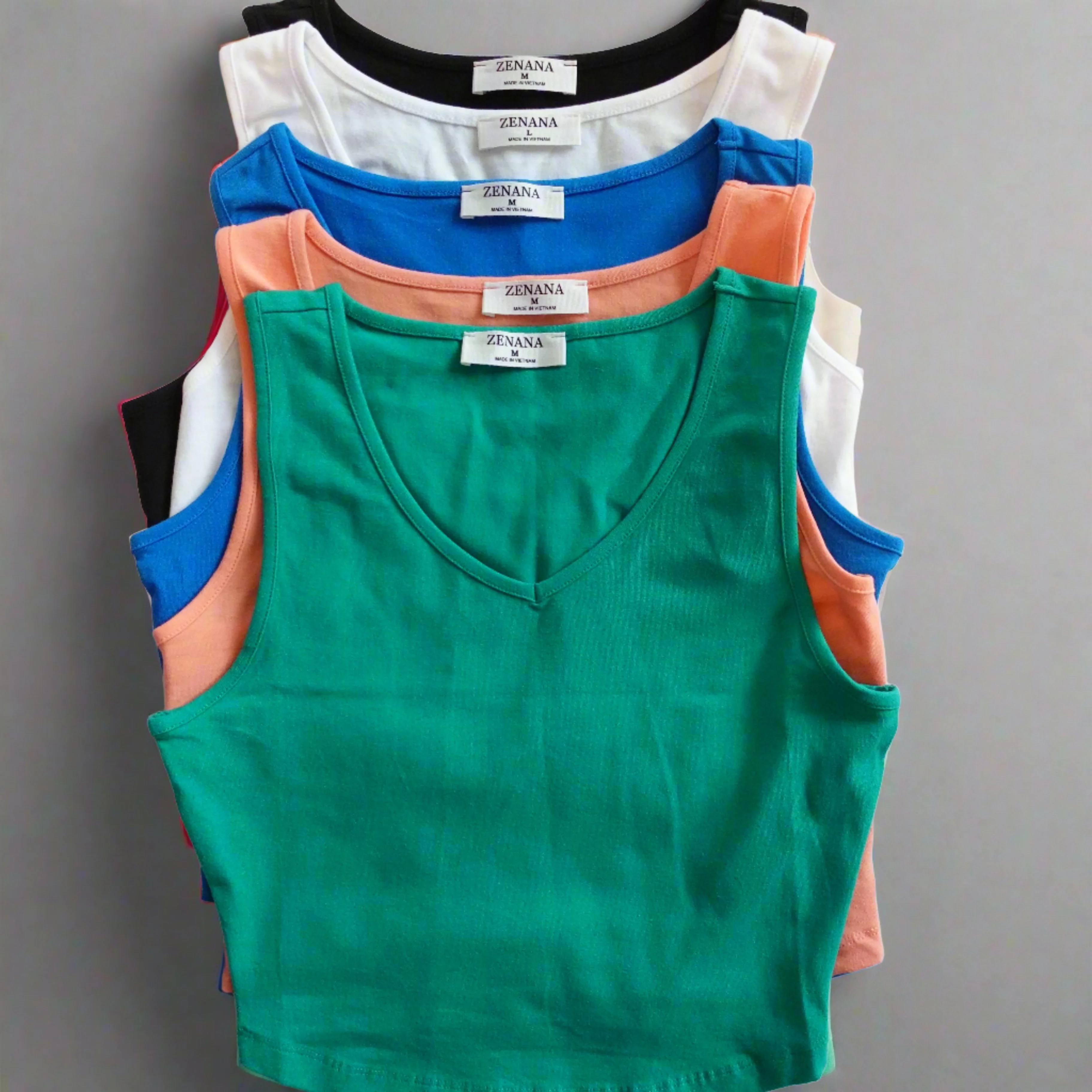 Cotton V-Neck Tank Top