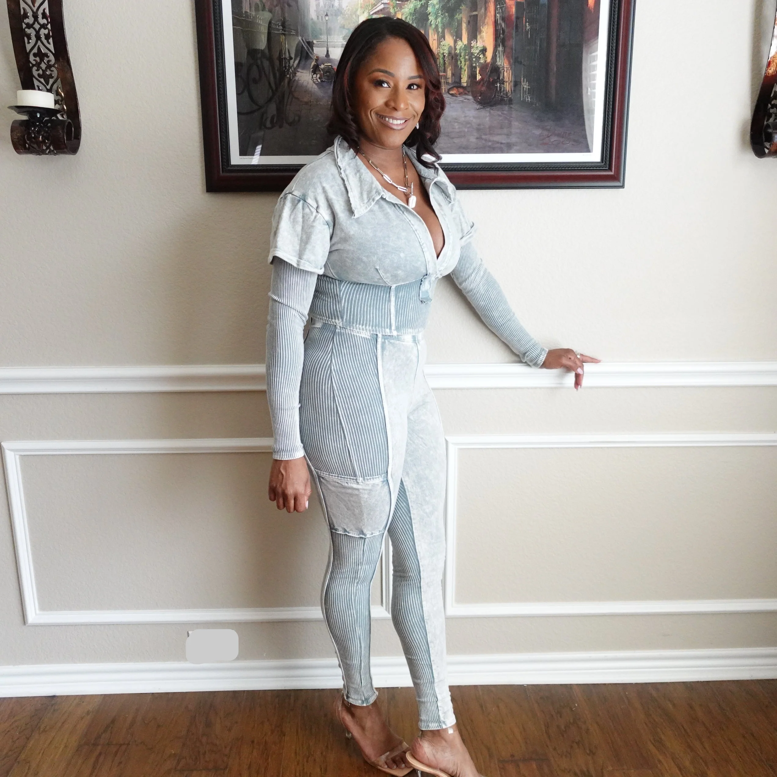 Mineral Wash/Cargo Legging Set