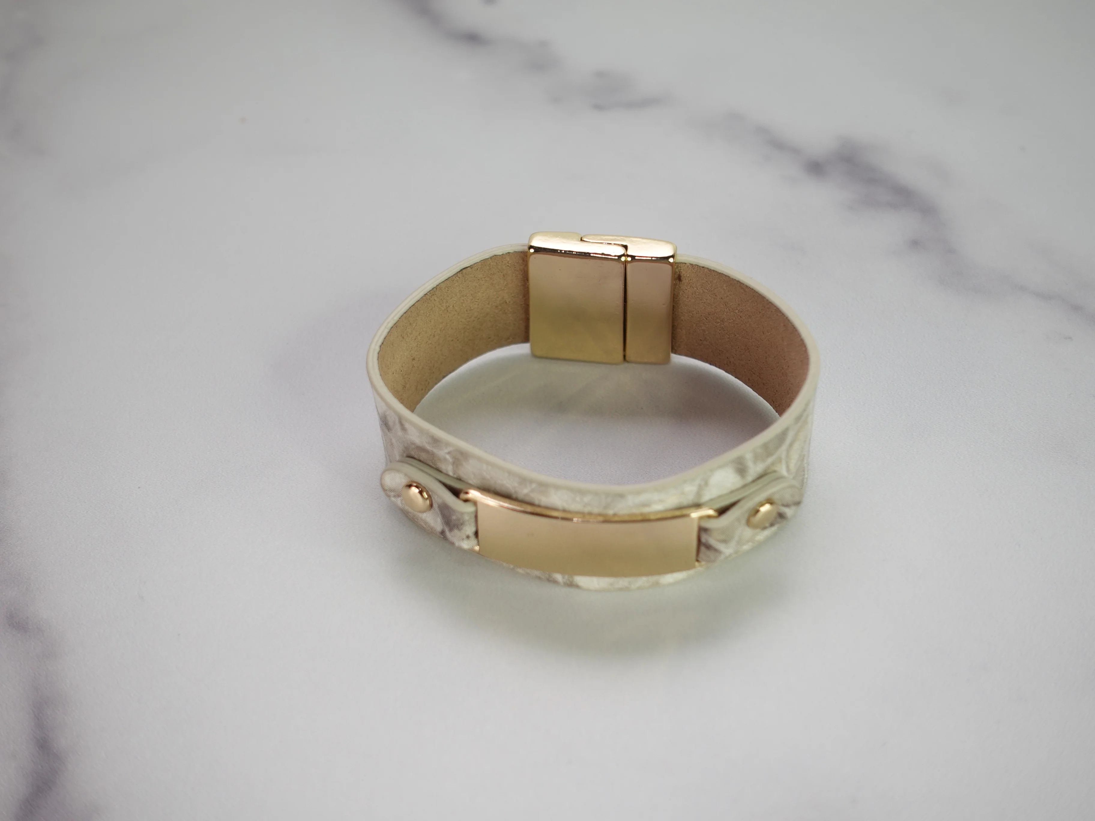 Faux Leather Snake Wrap Bracelet