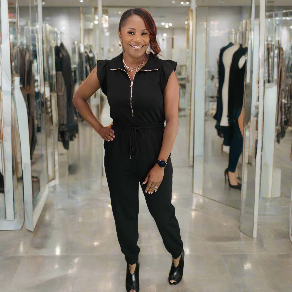 Ruffled Sleeve Jumpsuit