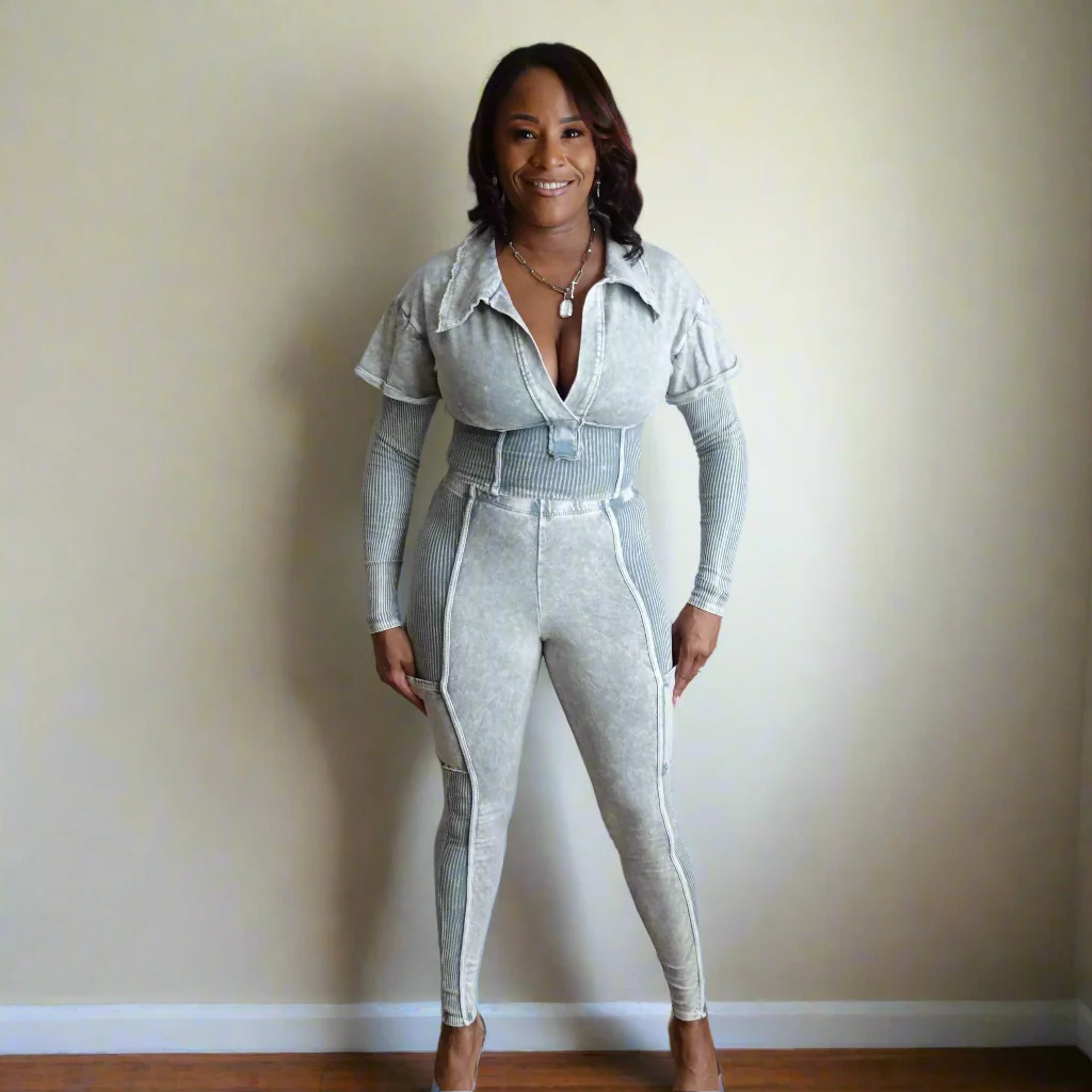 Mineral Wash/Cargo Legging Set