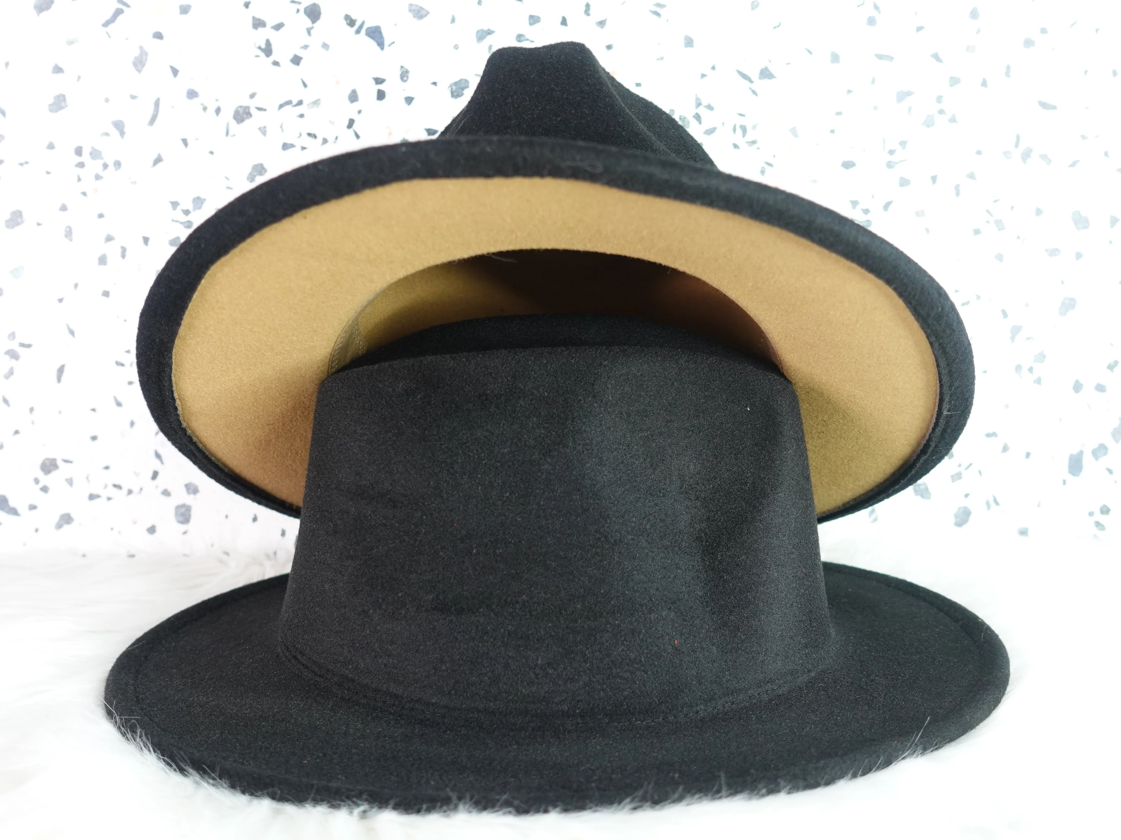 Black Doubled-Sided Fedora Hat